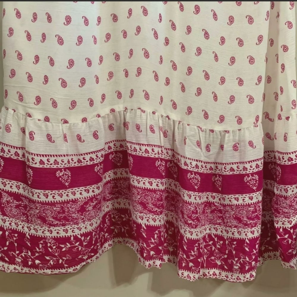 NWT EN CREME Pretty maxi dress w crochet trim top summer sun Dress. - Picture 6 of 13
